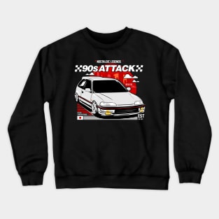 Honda Civic EF 90s Attack JDM Crewneck Sweatshirt